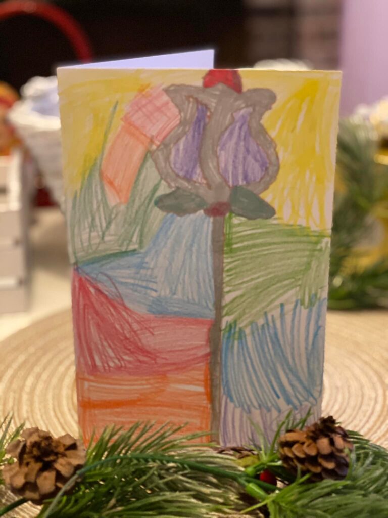 Катя, 6 лет. (Рождественские открытки. Декабрь 2021)